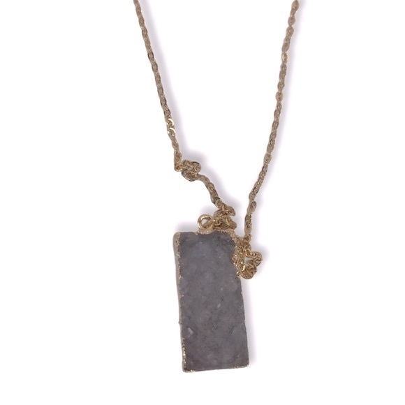 Melrose And Market White Gold Gem Necklace